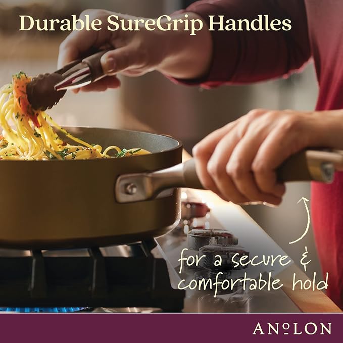 Anolon Advanced Home Hard-Anodized Nonstick Wide Stock Pot/Stockpot - Image 6