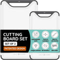 Cutting Boards for Kitchen, Plastic Cutting Board Set of 2, Dishwasher Safe by JulyHome