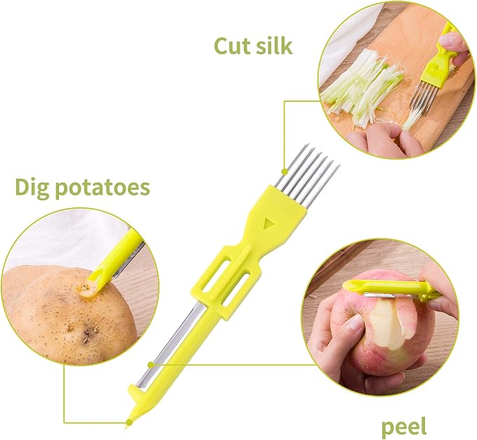 2-Pack Herb Scissors Set with 5 Blades & 3 Blades, Paper Shredding, with - Image 8