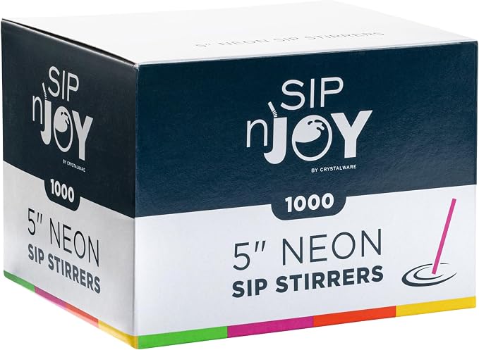 Neon Coffee Stirrers, 1000 Disposable Plastic Drink Stirrer Sticks - Image 2