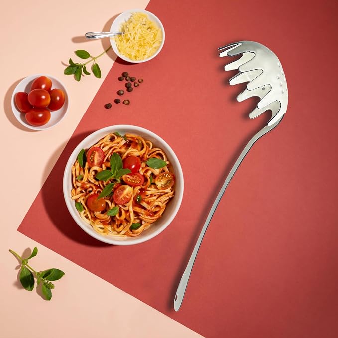 13.5Inch Pasta Spoon, Spaghetti Fork - Image 4