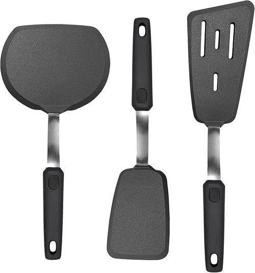 3 Piece Silicone Spatula Turner Set, Spatulas Silicone Heat Resistant Kitchen by Cohibon
