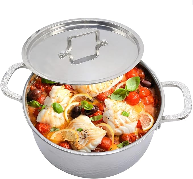 Vivicreate Tri-Ply Stainless Steel Stockpot Deep Cooking Pot by Vivicreate