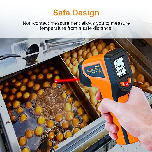Laser Infrared Thermometer Non-Contact Digital Temperature Gun, -58℉～1112℉ IR - Image 4