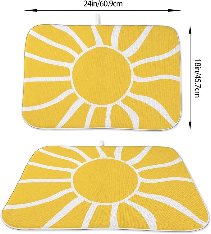 Summer Dish Drying Mat 18 x 24 inch - Image 2