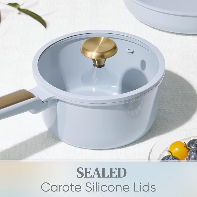 CAROTE Ceramic Cookware Set Nonstick, Non-Toxic & PFAS-Free, Dishwasher - Image 5
