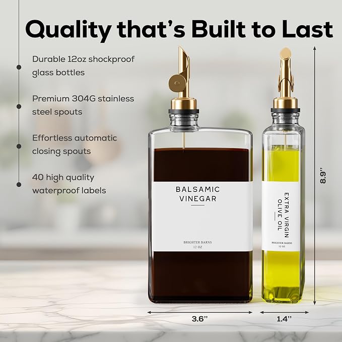 Glass Olive Oil Dispenser Bottle - Image 3