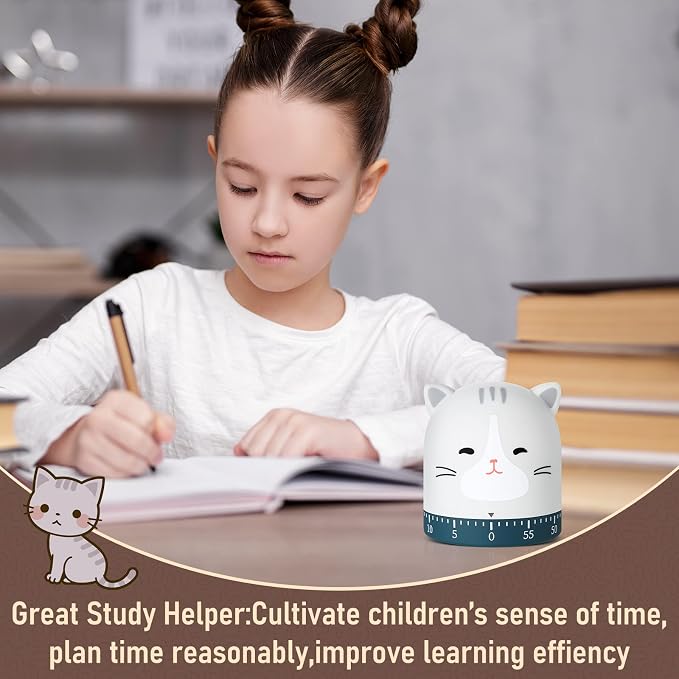 Queekay 4 Pcs Kitchen Cooking Timer Animal Mechanical Timer 60 Minute Wind up - Image 4