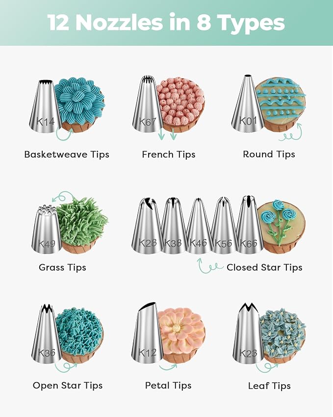 Kootek 71PCs Cake Decorating Kit, Baking Supplies Tools - Image 2