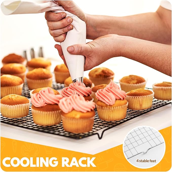 2 PCS Cooling Racks for Cooking and Baking, 15x10 Inches Stainless Steel - Image 7