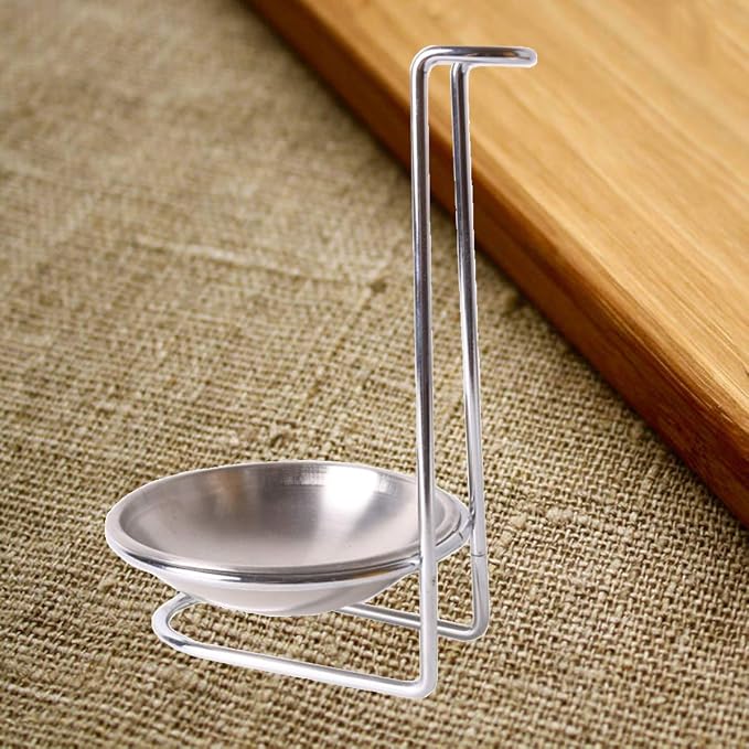 304 Stainless Steel Single Ladle Holder Vertical Spoon Rest Cooking Utensils - Image 4