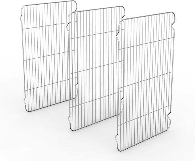 Cooling Rack Set of 3, Baking Rack Stainless Steel Wire Rack by Zacfton