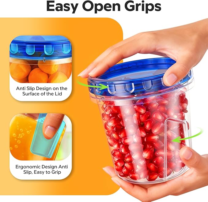 Freezer Storage Containers, Airtight Plastic Food Storage Containers - Image 4