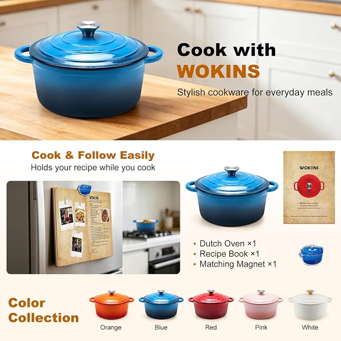 Enameled Cast Iron Dutch Oven - 4QT Pot - Image 2