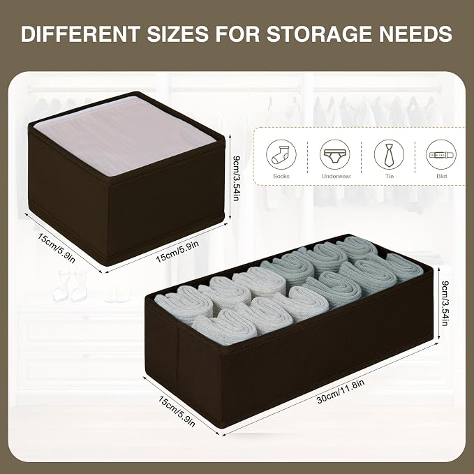 DIMJ Drawer Organizer Clothes, Underwear Drawer Organizer, Fabric Drawer - Image 5