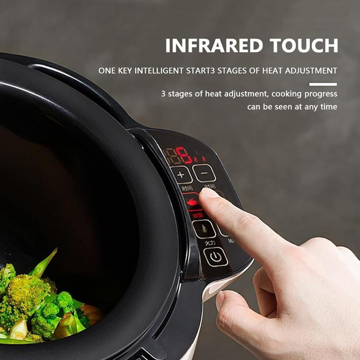 Auto Drum Cooking Machine, 360° Rotatable Commercial Food Processor