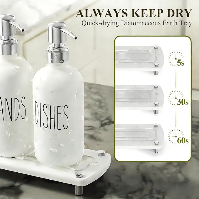 Cisily Kitchen Soap Dispenser Set Comes - Image 2
