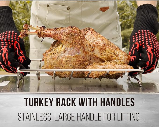 Stainless Steel Turkey Roasting Rack, V-shaped Racks - Image 5