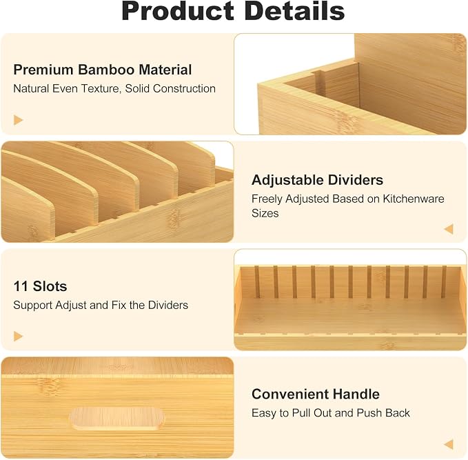 Housolution Pull Out Food Container Lid Organizer - Image 4