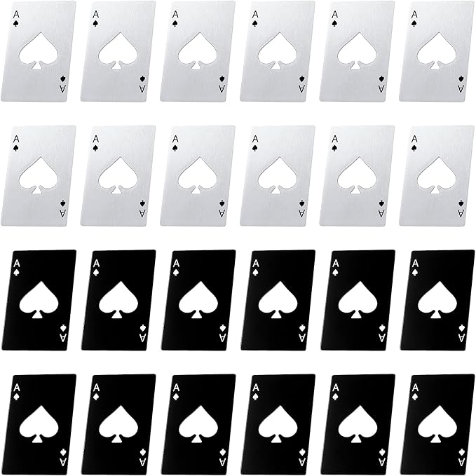 Chumia Poker Card Bottle Openers Stainless Steel Poker Card Beer Ace Bottle Cap by Chumia
