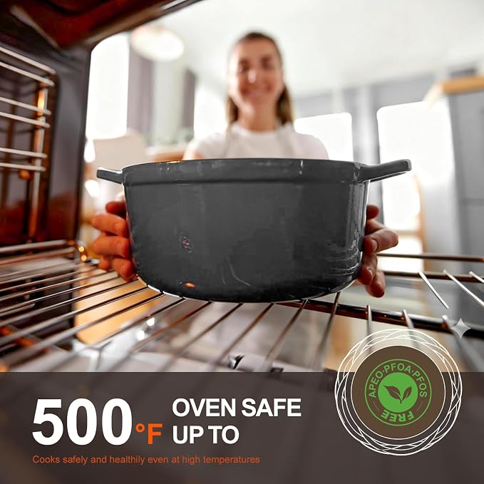 Overmont Enameled Cast Iron Dutch Oven - Image 4