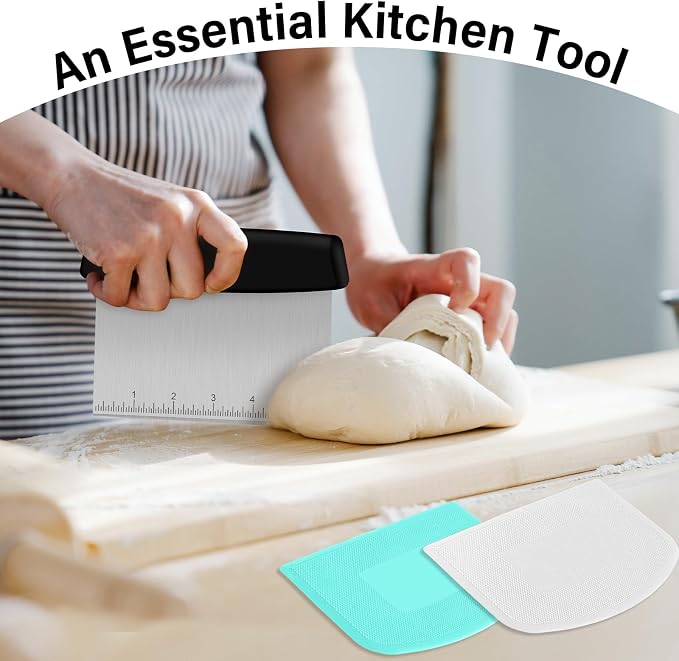 Ecavria Bench Scraper, Premium Stainless Steel Dough Scraper - Image 7