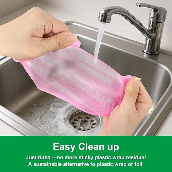 Silicone Stretch Lids – 6 Pack Reusable Food Covers, Flexible Silicone - Image 6
