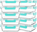 KOMUEE 10 Packs 30 oz Glass Meal Prep Containers, Glass Food Storage Containers by KOMUEEUS