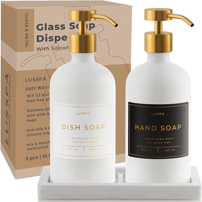 Glass Soap Dispenser Set of 2 - Image 7