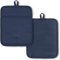 KitchenAid Ribbed Soft Silicone Pot Holder 2-Pack Set, Ink Blue by KitchenAid