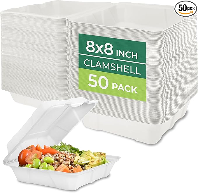 Freshware Compostable Clamshell Food Containers by Freshware