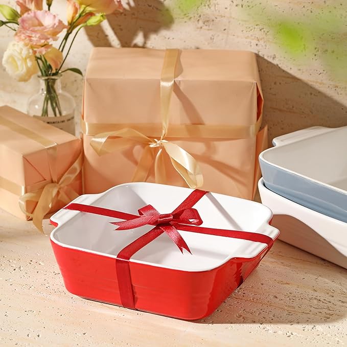 DOWAN 8x8 Baking dish, Square Baking Pan, Ceramic Casserole Dishes - Image 6