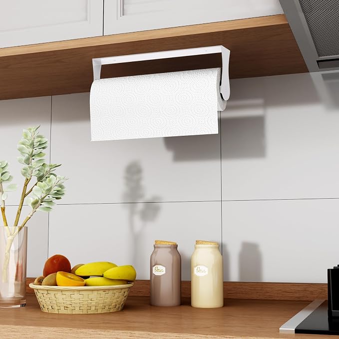 Paper Towel Holder Under Cabinet, Wall Mount, Stainless Steel, Adhesive or - Image 7