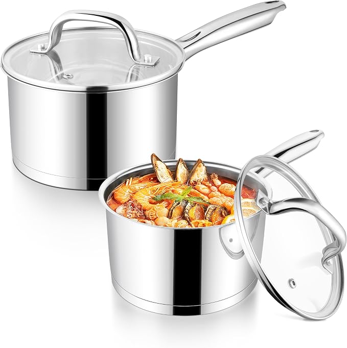 P&P CHEF 1 Quart & 2 Quart Saucepan by PPCHEF