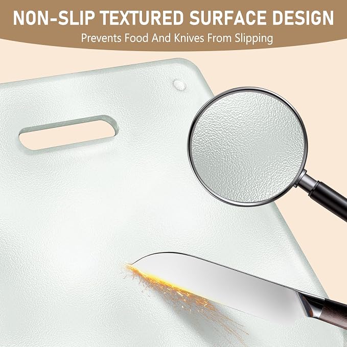 3 Pack Glass Cutting Boards for Kitchen Counter, Scratch Resistant, Dishwasher - Image 3