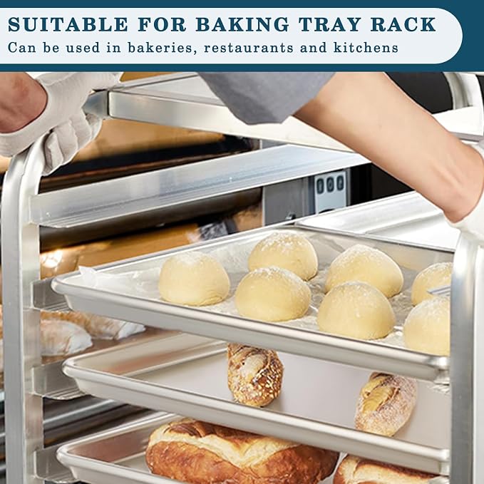 Full Size Commercial Quality Baking Sheet Pan, Bastwe Aluminum Cookie Tray Pan - Image 8