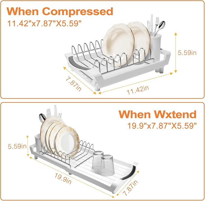 Dish Drying Rack Compact Expandable - Image 6