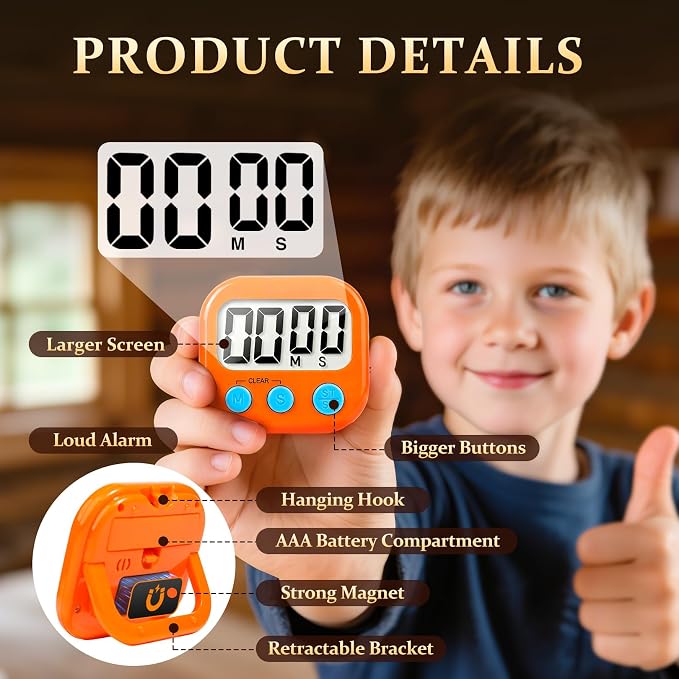 12 Pack Digital Kitchen Timer Small Classroom Timers - Image 5
