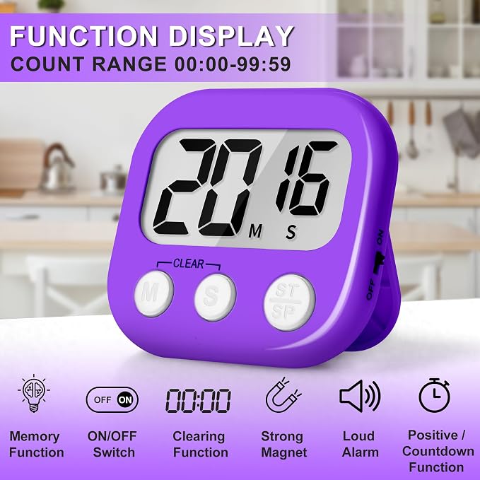 ZILLEEN Classroom Timer for Kids Teachers 2 Pack Digital Timers - Image 4