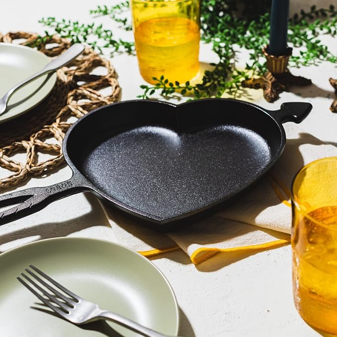 Lodge Seasoned Cast Iron Heart Skillet - Image 6