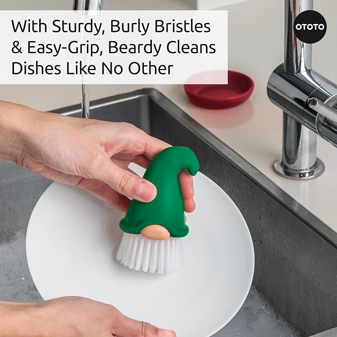New! Beardy Gnome Dish Brush by Ototo - Image 3
