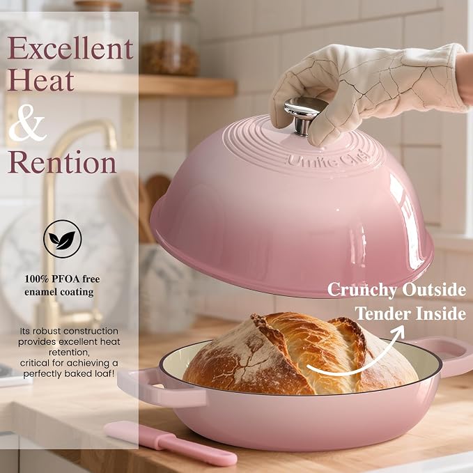Cast Iron Dutch Oven Pot with Lid, Round Bread Oven - Image 4