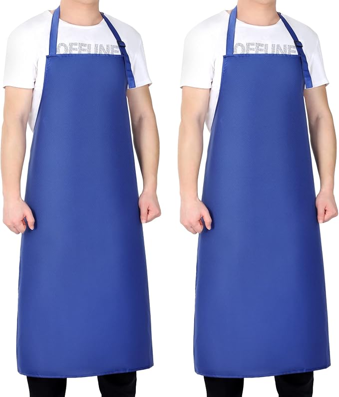 Gotega Waterproof Rubber Vinyl Apron Adjustable Dishwasher Apron by Gotega