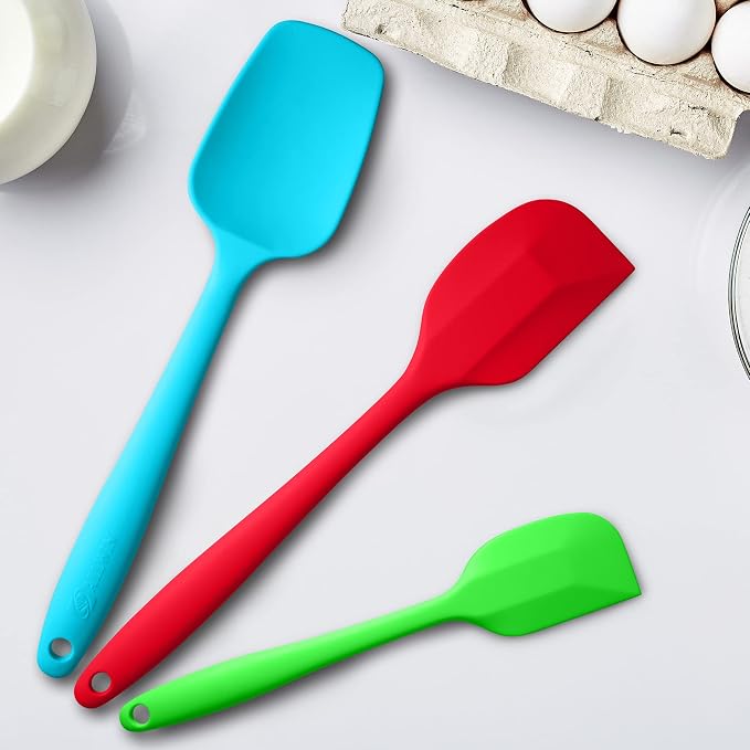 Silicone Spatula 3‑Piece Set Heat Resistant 600°F Non‑Stick Rubber Spatulas - Image 4