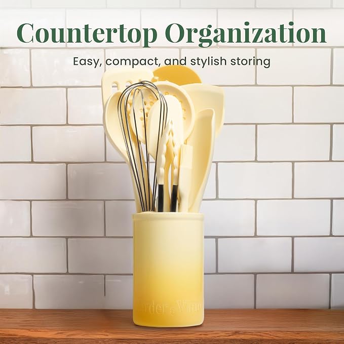 Larder & Vine 12-Piece Silicone Kitchen Cooking Utensils Set - Image 6
