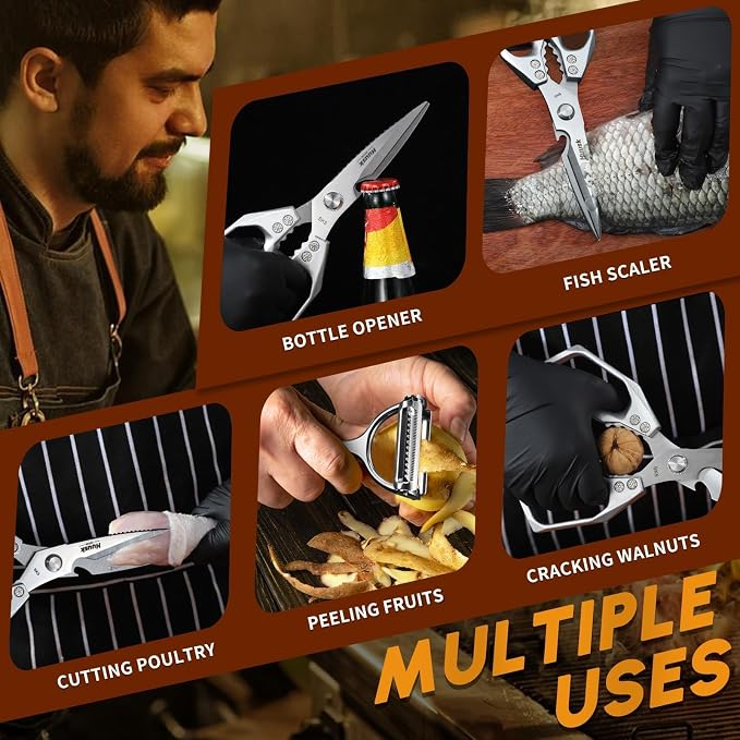 HUUSK Kitchen Scissors and Vegetable Peeler Set - Image 5