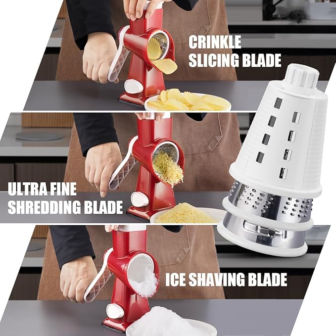 KEOUKE Rotary Cheese Grater Pro 6 in 1 - Image 2