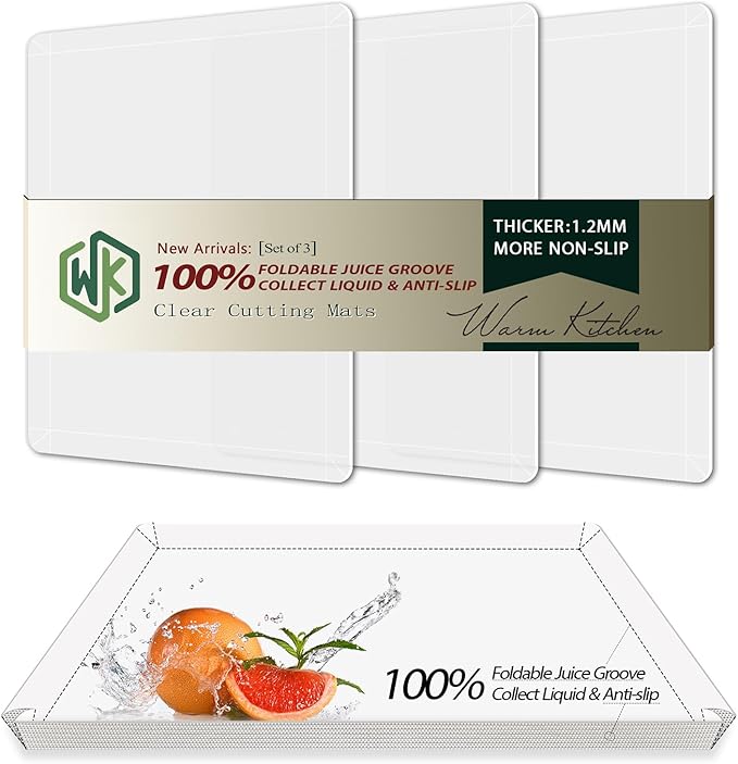 WK Flexible Plastic Cutting Boards Mats by WKHome