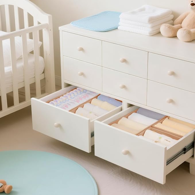 Criusia Drawer Organizer Clothes, 10 Pack Dresser Organizer - Image 4