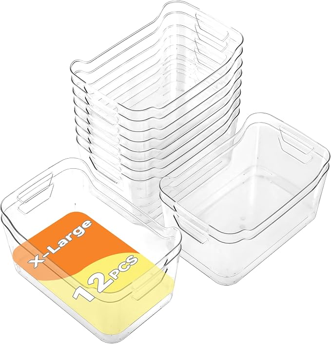 Clear Plastic Storage Bins by Unknown
